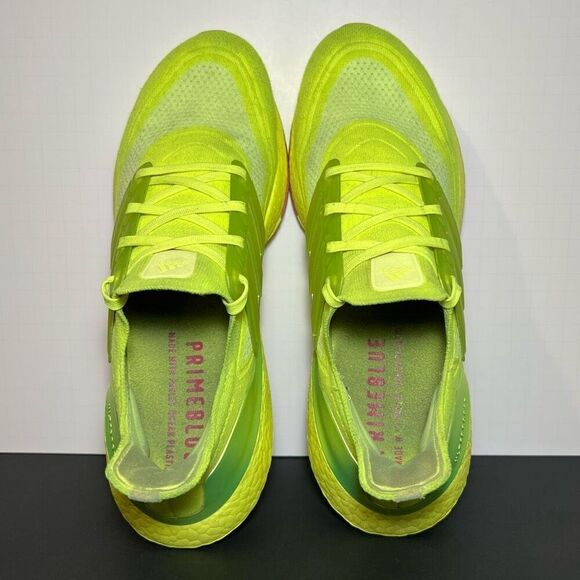 Mens ADIDAS UltraBoost 21’ Solar Yellow Athletic Shoes / Size 12 - Picture 5 of 9
